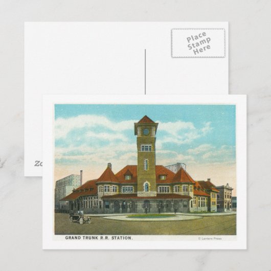 Uitzicht Congress Street van de Fidelity Briefkaart (Voorkant / Achterkant)