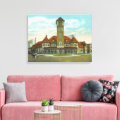 Uitzicht Congress Street van de Fidelity Canvas Afdruk (Insitu (Woonkamer))