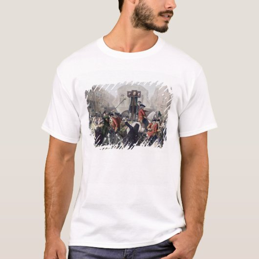 Uitzicht Daniel Defoe in de pijplijn bij de Temple T-shirt (Voorkant)