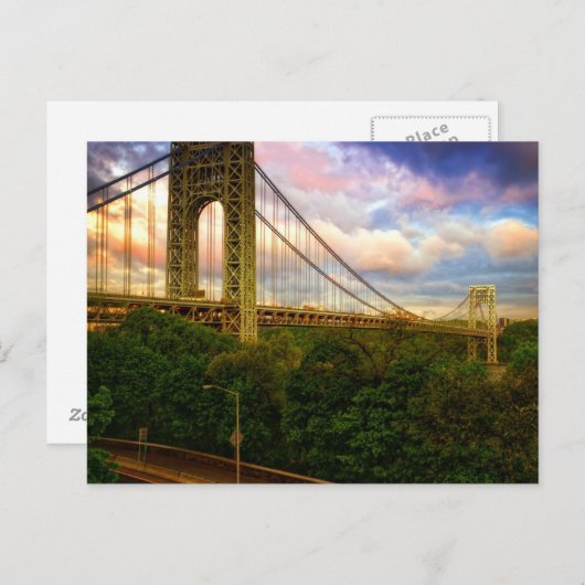 Uitzicht dat naar het zuidwesten van Manhattan kij Briefkaart (Voorkant / Achterkant)