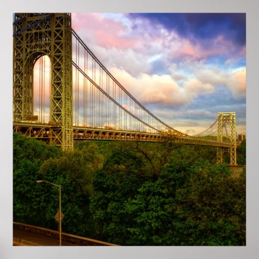 Uitzicht dat naar het zuidwesten van Manhattan kij Poster (Voorkant)