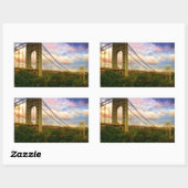 Uitzicht dat naar het zuidwesten van Manhattan kij Rechthoekige Sticker (Vel)