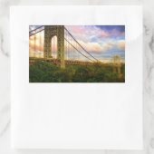Uitzicht dat naar het zuidwesten van Manhattan kij Rechthoekige Sticker (Tas)