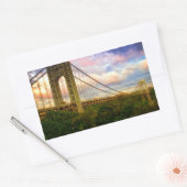 Uitzicht dat naar het zuidwesten van Manhattan kij Rechthoekige Sticker (Envelop)