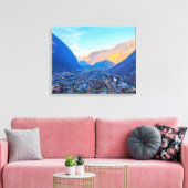 uitzicht de Valle d'Aosta op de Stretched Canvas P (Insitu (Woonkamer))