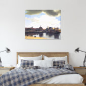 Uitzicht Delft van Johannes Vermeer (circa 1660) Canvas Afdruk (Insitu (Slaapkamer))
