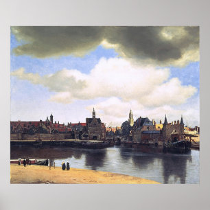 Uitzicht Delft van Johannes Vermeer (circa 1660) Poster