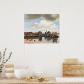Uitzicht Delft - Vermeer Poster (Keuken)