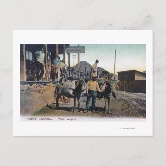 Uitzicht Donkeys Carrying WaterBisbee, AZ Briefkaart (Voorkant)