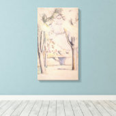 Uitzicht door de bomen van Paul Cezanne,  kunst Canvas Afdruk (Insitu (Houten vloer))