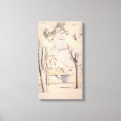 Uitzicht door de bomen van Paul Cezanne,  kunst Canvas Afdruk (Voorkant)