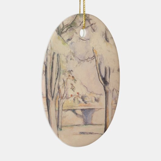 Uitzicht door de bomen van Paul Cezanne,  kunst Keramisch Ornament (Rechts)