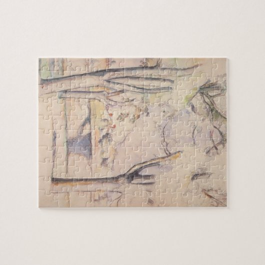 Uitzicht door de bomen van Paul Cezanne,  kunst Legpuzzel (Horizontaal)