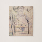 Uitzicht door de bomen van Paul Cezanne,  kunst Legpuzzel (Verticaal)