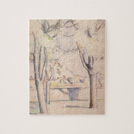 Uitzicht door de bomen van Paul Cezanne,  kunst Legpuzzel (Verticaal)