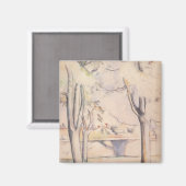 Uitzicht door de bomen van Paul Cezanne, kunst Magneet (Voorkant / Achterkant)