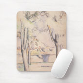 Uitzicht door de bomen van Paul Cezanne,  kunst Muismat (Met muis)