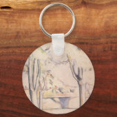 Uitzicht door de bomen van Paul Cezanne,  kunst Sleutelhanger (Voorkant)