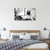 Uitzicht door French Bus Window 1939 France Foto Canvas Afdruk (Insitu (Slaapkamer))