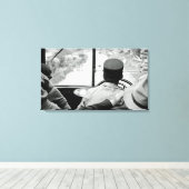 Uitzicht door French Bus Window 1939 France Foto Canvas Afdruk (Insitu (Houten vloer))