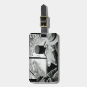 Uitzicht door French Bus Window 1939 Frankrijk Bagagelabel (Voorkant verticaal)