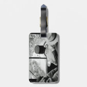 Uitzicht door French Bus Window 1939 Frankrijk Bagagelabel (Achterkant verticaal)