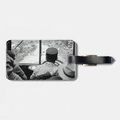 Uitzicht door French Bus Window 1939 Frankrijk Bagagelabel (Achterkant horizontaal)