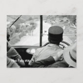 Uitzicht door French Bus Window 1939 Frankrijk Briefkaart (Voorkant)