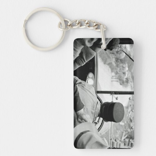 Uitzicht door French Bus Window 1939 Frankrijk Sleutelhanger (Voorkant)