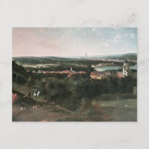 Uitzicht door Greenwich Park naar Londen Briefkaart