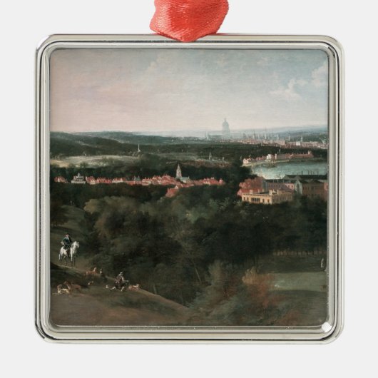 Uitzicht door Greenwich Park naar Londen Metalen Ornament (Voorkant)