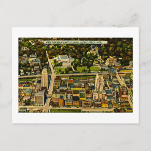 Uitzicht Downtown Battle Creek, Michigan  Briefkaart