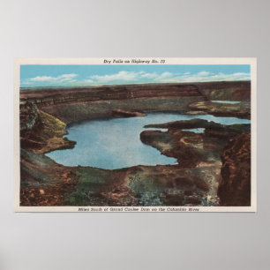 Uitzicht droge Herfsten uit Hwy. 10Washington Poster