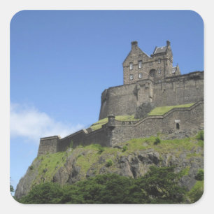 Uitzicht Edinburgh Castle, Edinburgh, Schotland, 2 Vierkante Sticker
