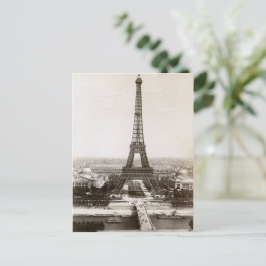 Uitzicht Eiffeltoren, 1900 Briefkaart (Staand voorkant)