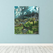 Uitzicht El Greco van Toledo Canvas Afdruk (Insitu (Houten vloer))