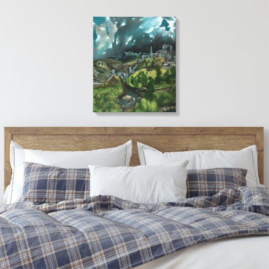 Uitzicht El Greco van Toledo Canvas Afdruk (Insitu (Slaapkamer))