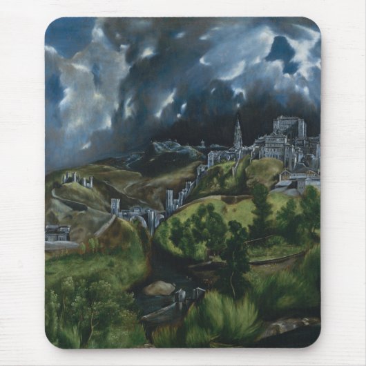 Uitzicht El Greco van Toledo Muismat (Voorkant)
