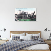 Uitzicht El Oro # 2 Gold Dredger Oroville, CA Canvas Afdruk (Insitu (Slaapkamer))