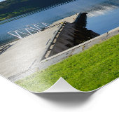 Uitzicht en bothuis van Noorse fjord Foto Afdruk (Hoek)