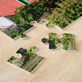 Uitzicht en bothuis van Noorse fjord Legpuzzel (Zijkant)