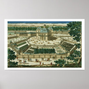 Uitzicht en perspectief van de Salon de la Menager Poster
