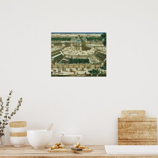 Uitzicht en perspectief van de Salon de la Menager Poster (Keuken)