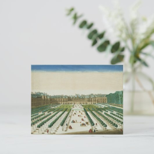Uitzicht en Perspectief van het Palais Royal van Briefkaart (Staand voorkant)