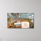 Uitzicht en plan van Toledo | El Greco | Canvas Afdruk (Voorkant)