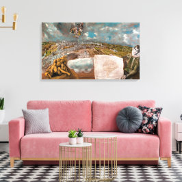 Uitzicht en plan van Toledo | El Greco | Canvas Afdruk