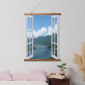 Uitzicht- en wandtapijt voor vensterdeuren hangend wandkleed (Slaapkamer)