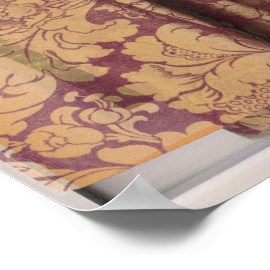 Uitzicht Engels Cottage Faux-venster Poster (Hoek)