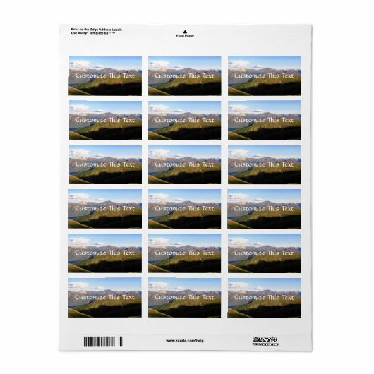 Uitzicht Etiket (Full Sheet)