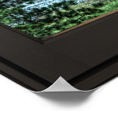 Uitzicht Faux-vensterverlichting 24x24 zwart Poster (Hoek)